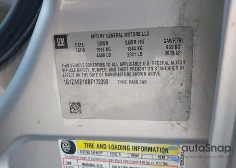 2011 Chevrolet Malibu Ls z USA, uszkodzony, nr VIN 1G1ZA5E1XBF172399